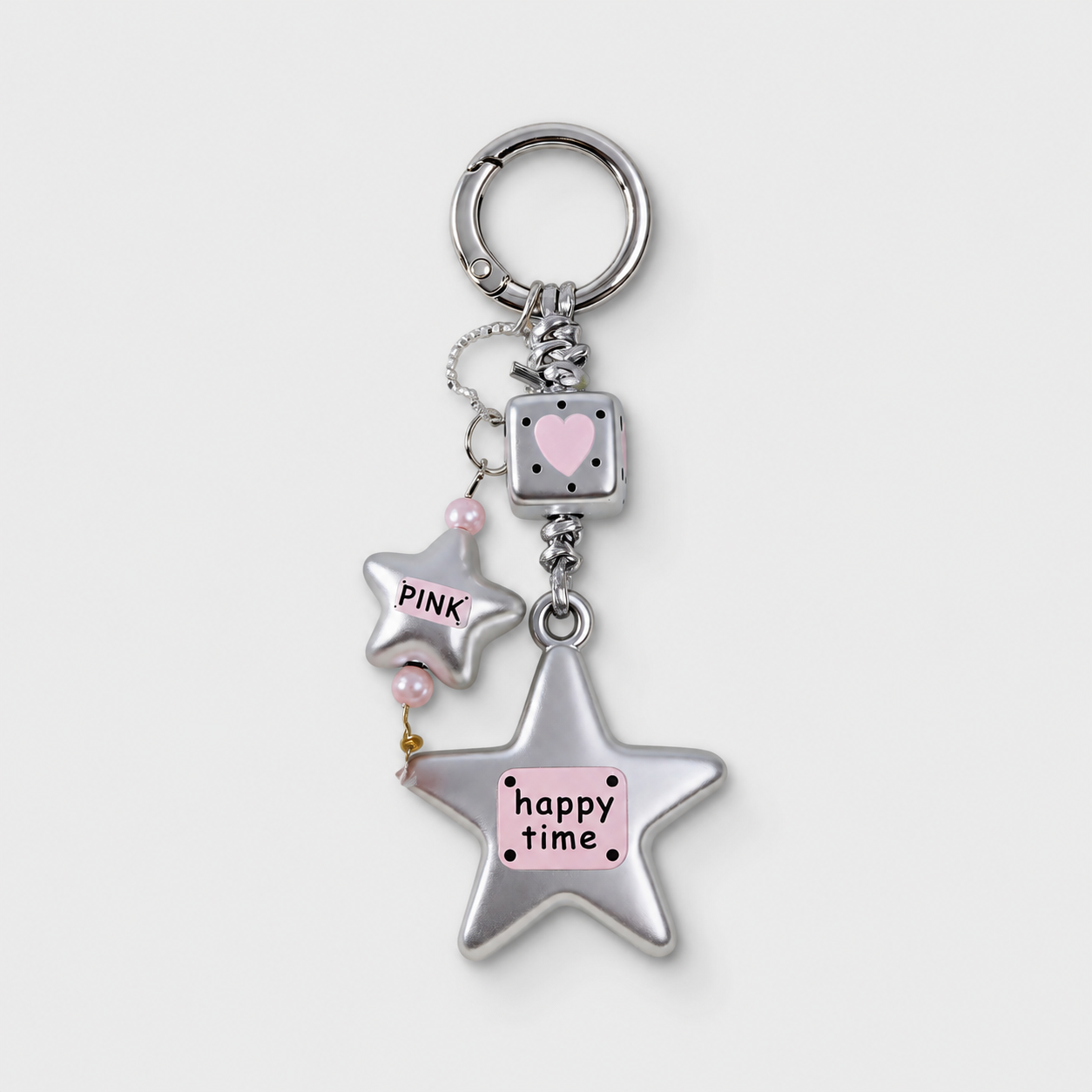 Silver Star Phone Charm